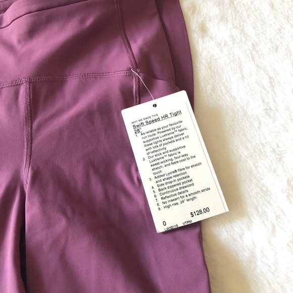 Lululemon Purple Swift Speed High-Rise Tight 28" - Picture 3 of 11